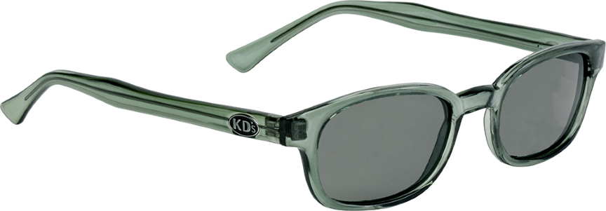 Chill Green KDs - 21269 Green Clear Frame/Green Polarized KDs, The Original KDs KD sunglasses, biker sunglasses, motorcycle sunglasses                                