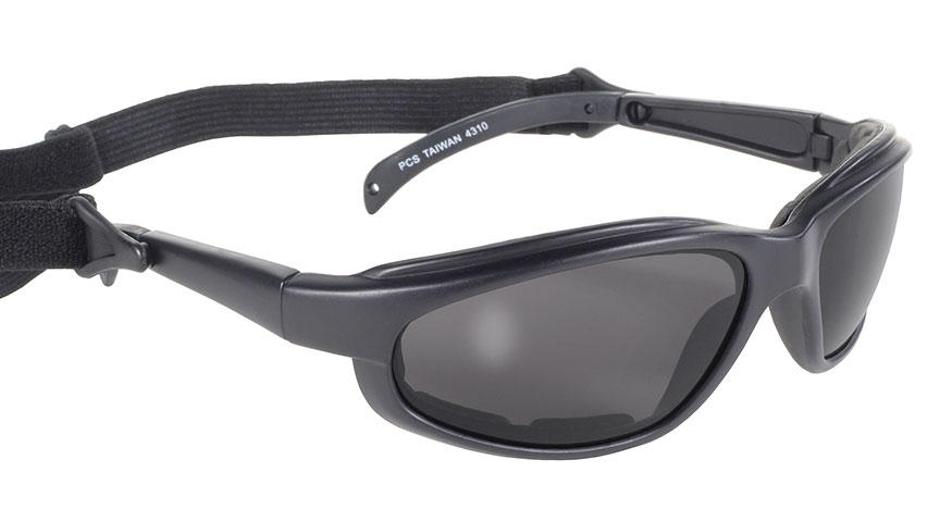 Epoch 11 Sport Fashion Motorcycle Riding Sunglasses Black w Smoke Polarized Lens 