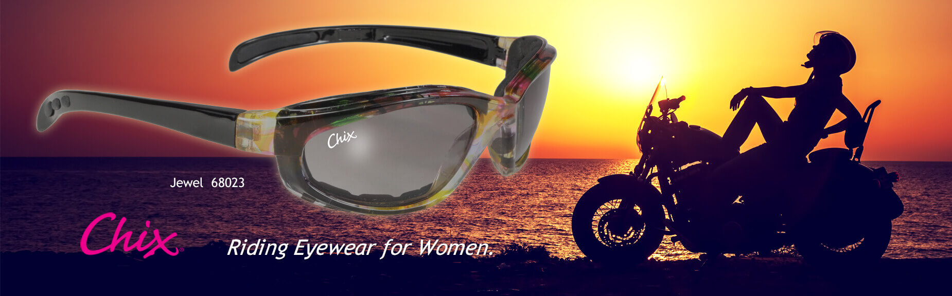 Pacific Coast Feather X-KD Clear Frame Motorcycle Sun Glasses with Colored Mirror Lens 
