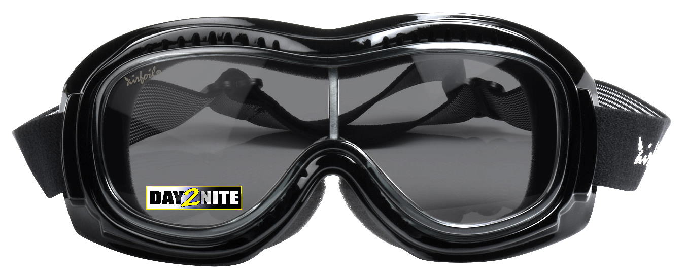 Airfoil 9311 Goggle - Day2Nite Grey/Black- Can Be Worn Over Eyeglasses! Fitover Goggle that is Comfortable, Airfoil Fit Over Goggle, Fit Over with Photochromic Lenses, Goggle That Fits Over Glasses
