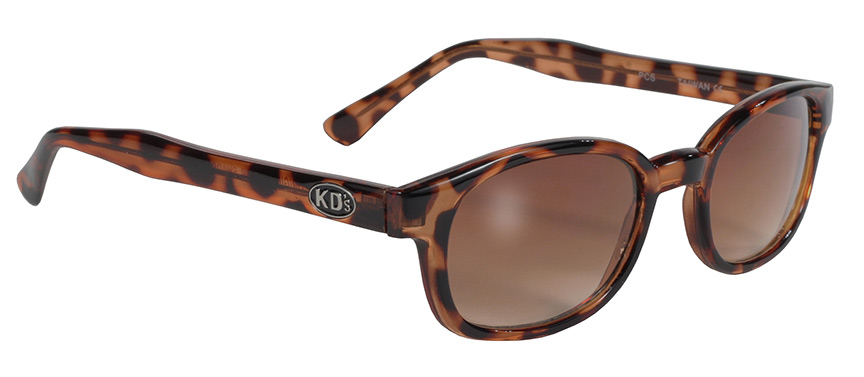 X-KDs - 100 Dark Demi Frame/Amber Fade XKD Sunglasses Amber Lens, brown fade lens sunglass, biker sunglass, tortoise frame sunglass