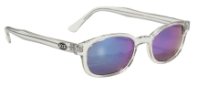 Chill KD's - 22018 Clear Frame/Colored Mirror Lens KD's, The Original KD's KD sunglasses, biker sunglasses, motorcycle sunglasses                                