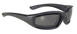 Cruise - 4460 Smoke/Black Padded Motorcycle Sunglasses, Padded wrap sunglasses; black sunglasses, dense foam padded sunglasses, the best padded sunglasses