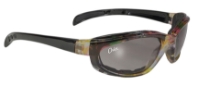 Chix Motorcycle Sunglass - 68023 Jewel Gray Fade/Multi-Color Frame Women's motorcycle sunglasses, padded motorcycle sunglasses for women, jewel padded sunglasses