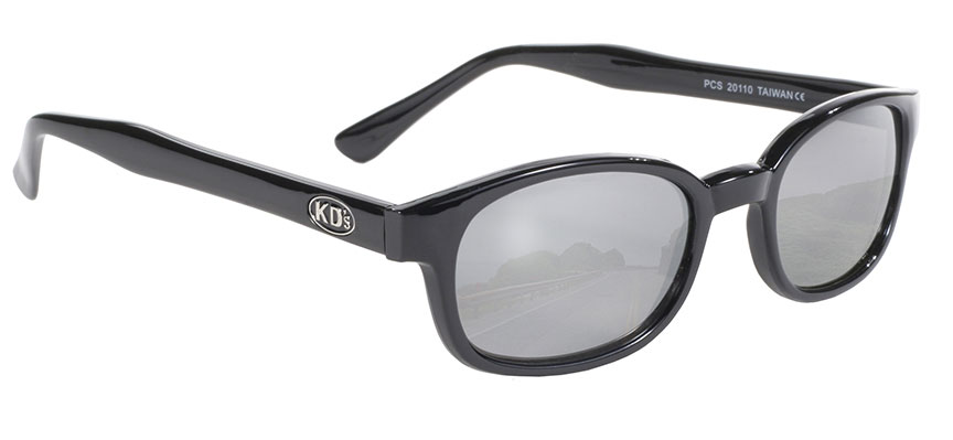 KD's Original 1 Pair Black Frame Silver Mirror Lens Biker Sunglasses 20110