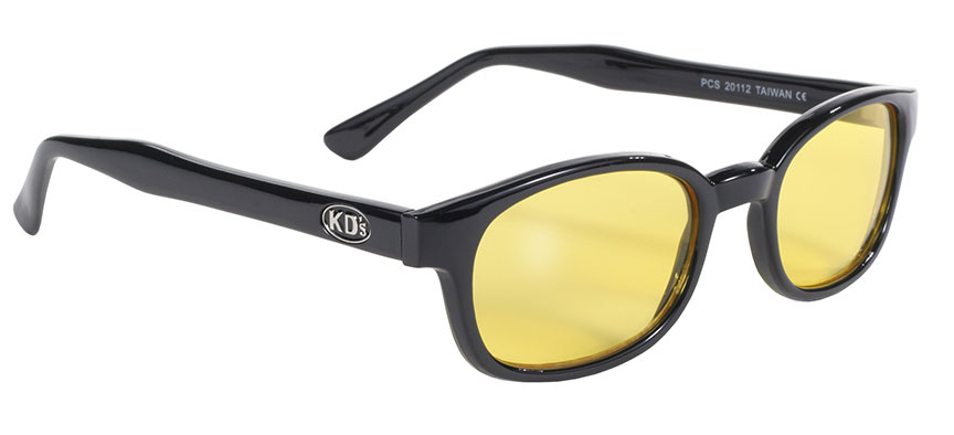 KDs - 20112 Yellow yellow lenses, motorcycle sunglasses with yellow lenses, KD with yellows lenses, biker sunglasses with yellow lenses
