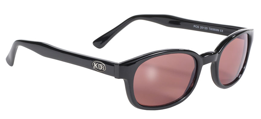 KDs - 20120 Rose Rose lens sunglasses, Original KDs with Rose Lenses, motorcycle sunglasses, biker sunglasses, biker shades, rose colored glasses