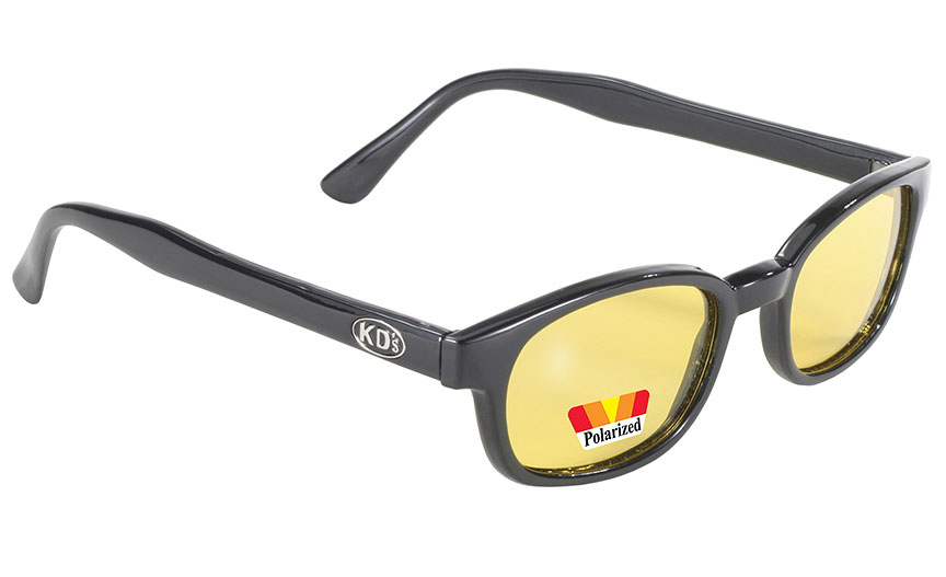 KD's Original 1 Pair Polarized Yellow Lens Old School Biker Sunglasses 20129