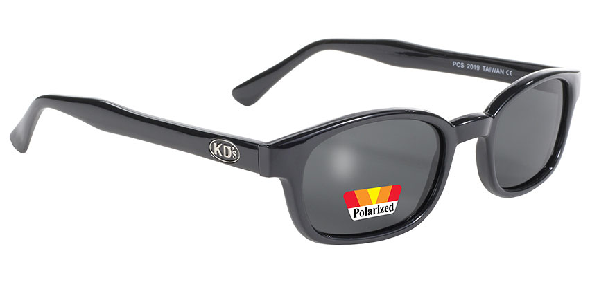 KD's 1 Pair Black Polarized Gray Lens Old School Biker Sunglasses 2019