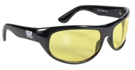 Wrap Sunglass - 20712 Yellow/Black motorcycle wrap, yellow lenses, good quality motorcycle sunglass