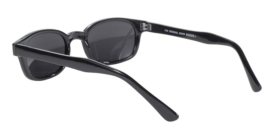Black Frame/Dark Grey Lens 2120 Pacific Coast Original KDs Biker Sunglasses