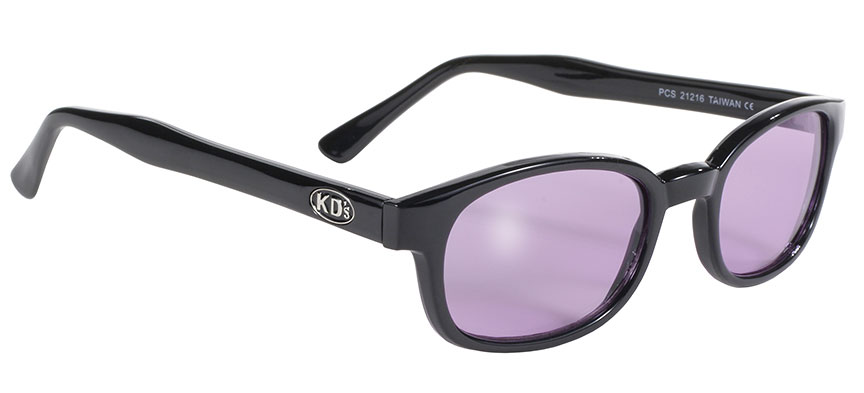 KD's Original 1 Pair Black Light Purple Lens Old School Biker Sunglasses 21216