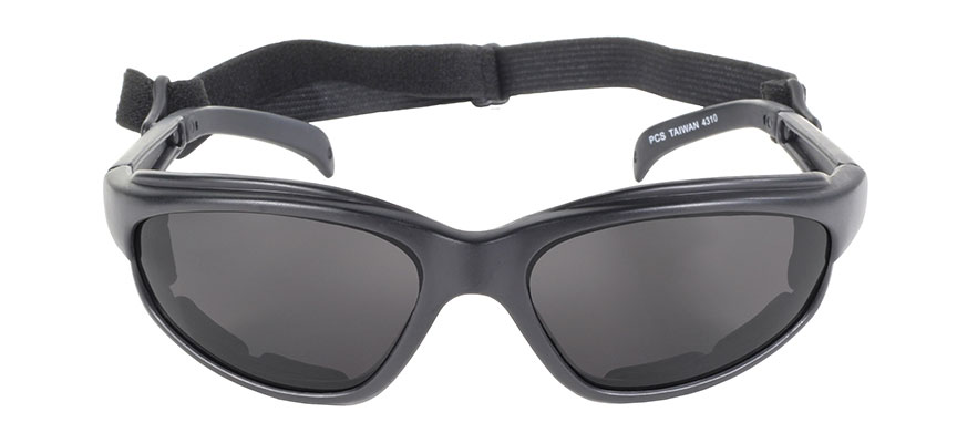 Pacific Coast Sunglasses Freedom Padded Glasses Motorcycle Black Smoke Lens 4310 