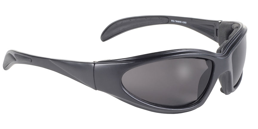3-Pack Motorcycle Glasses Smoke Anti-Wind & Dust Foam Padding Polycarbonate Lens 